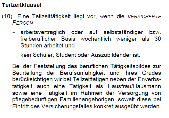 Teilzeitklausel Die Bayerische 10.2020