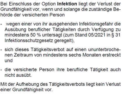 Infektionsklausel Die Bayerische GF-Versicherung 01.2022