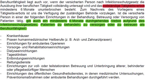 Der BU-Profi - Infektionsklausel für bestimmte Berufe Condor BU 07.2022